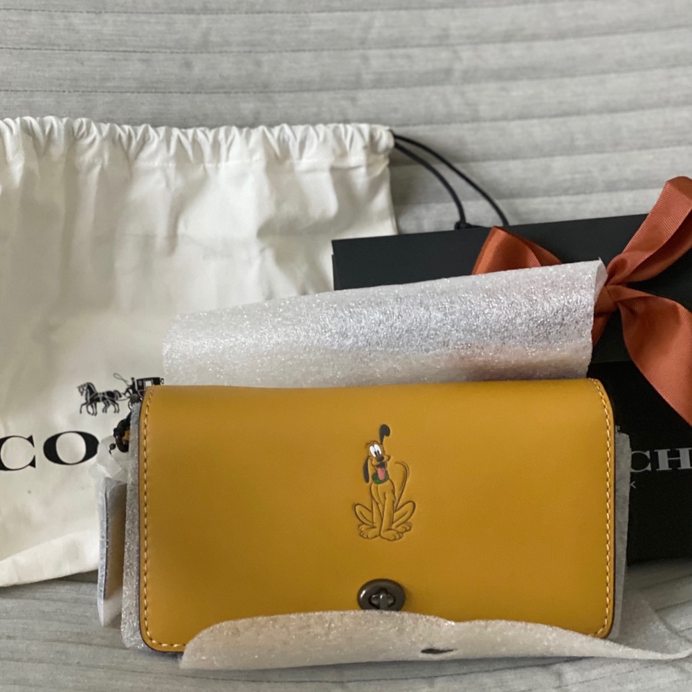 Disney X Coach Dinky With Pluto Motif! NWT!